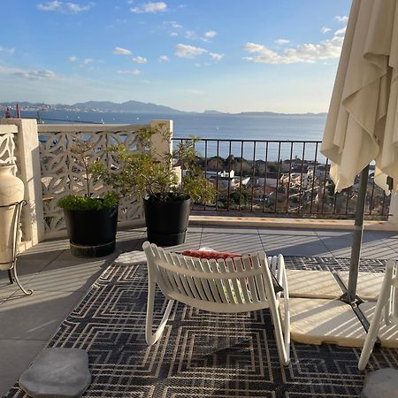 Superbe Terrasse Avec Vue Panoramique Sur La Mer Marseille Bagian luar foto