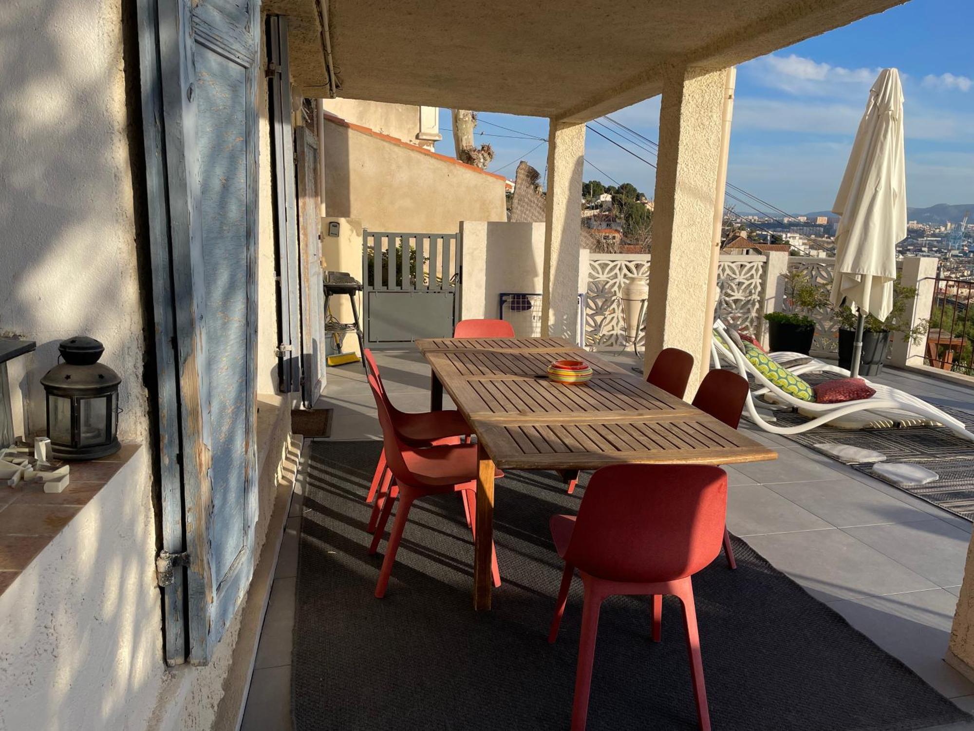 Superbe Terrasse Avec Vue Panoramique Sur La Mer Marseille Bagian luar foto